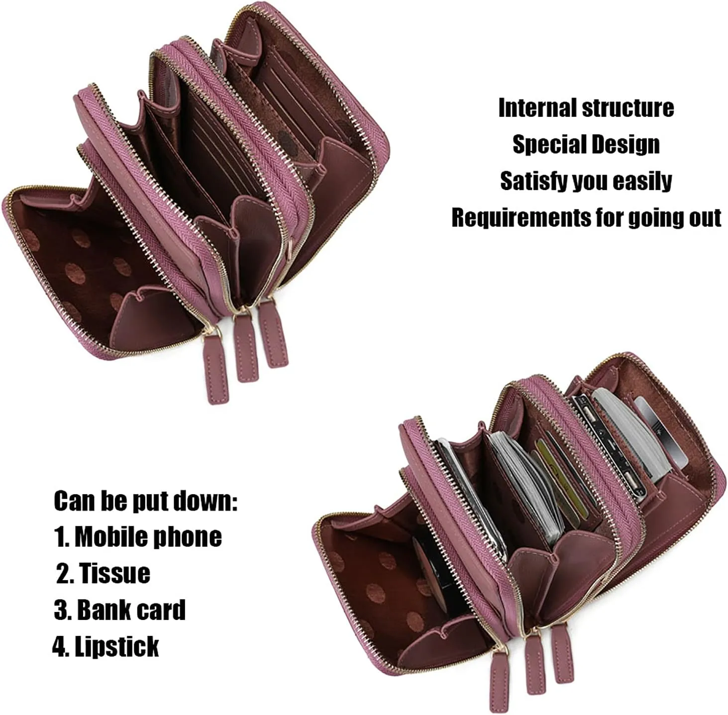 myfriday Small Crossbody Cell Phone Bag for Women, Mini Over Shoulder Handbag Purse with Credit Card Slots