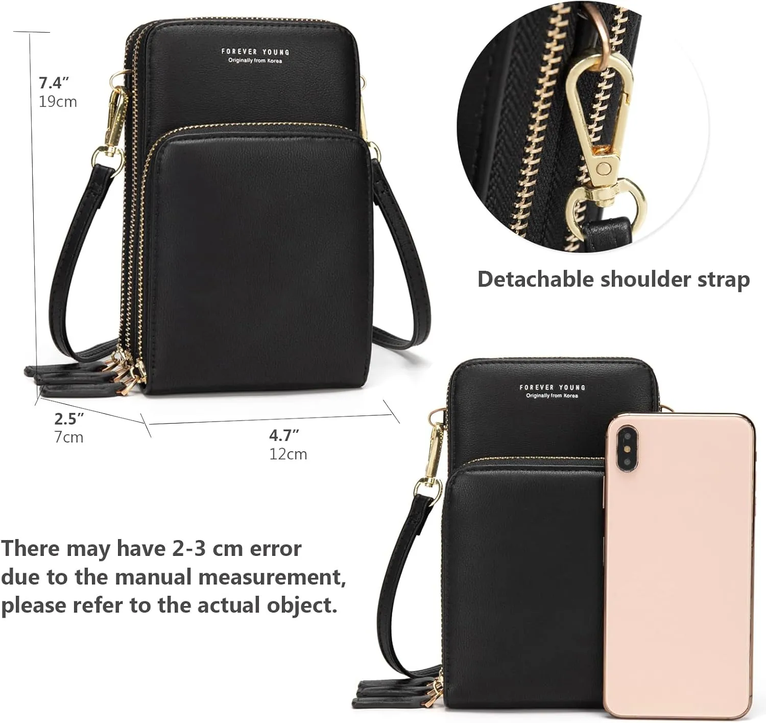 myfriday Small Crossbody Cell Phone Bag for Women, Mini Over Shoulder Handbag Purse with Credit Card Slots