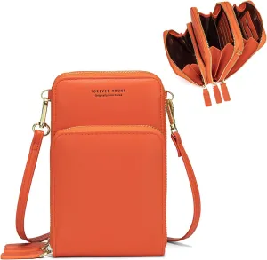 myfriday Small Crossbody Cell Phone Bag for Women, Mini Over Shoulder Handbag Purse with Credit Card Slots