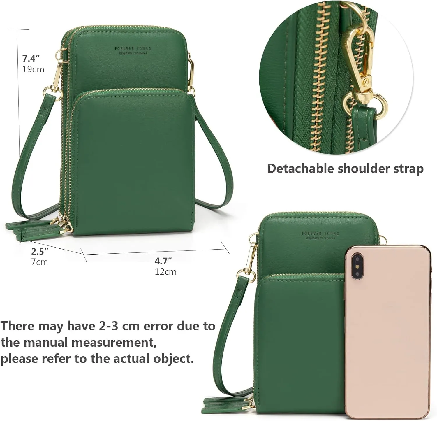 myfriday Small Crossbody Cell Phone Bag for Women, Mini Over Shoulder Handbag Purse with Credit Card Slots