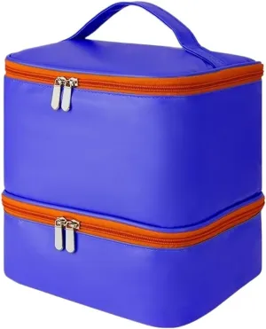 Nail Polish Storage Bag Nail Polish Storage Bag High Capacity Nail Polish Carrying Case Holds 30 Nail Glue Bottles Travel Case For Nail Lamp Massage Oil(Blue)