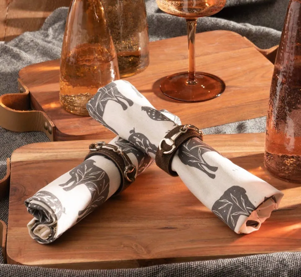 Napkin Rings - Buckled Leather