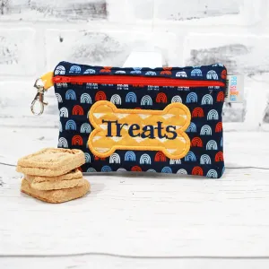 Navy Red and Gold Personalized Reusable Treat Bag