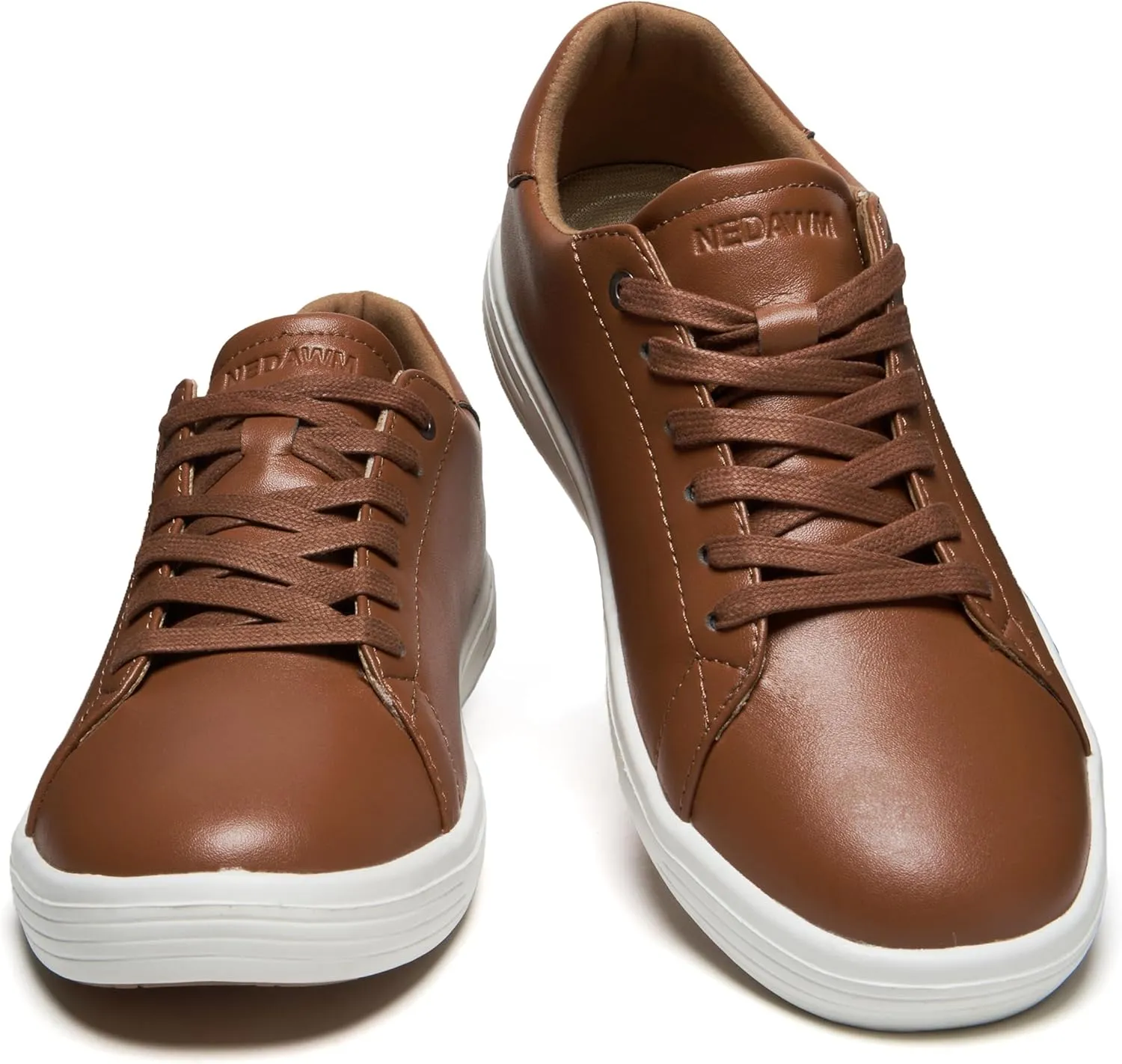 NEDAWM Mens Dress Sneakers Leather Casual Dress Shoes for Men Oxford Plantar Fasciitis Shoes for Heel Pain Relief