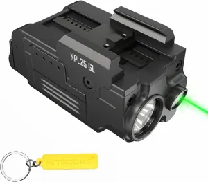 Nitecore NPL25 GL 900 Lumens Weaponlight with Green Beam Rail Mount Magnetic Rechargeable Battery Included Compatible with 1913 or GL Rail Tag