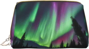 Northern Lights Painting Toiletry Pouch, Travel-Friendly Makeup Organizer For Makeup Brushes, Lipsticks