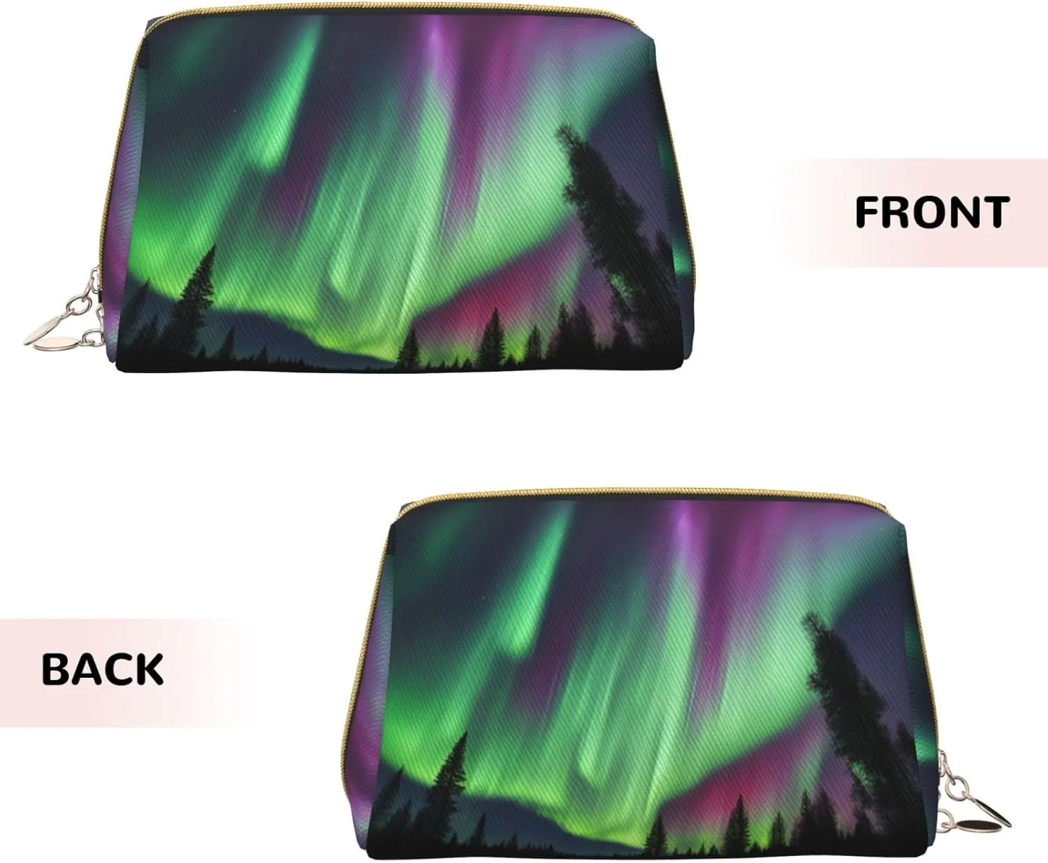 Northern Lights Painting Toiletry Pouch, Travel-Friendly Makeup Organizer For Makeup Brushes, Lipsticks