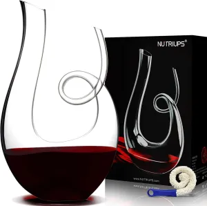 NUTRIUPS Wine Decanter, Hand Blown Swan Red Wine Decanters, Carafe Decanter for Wine