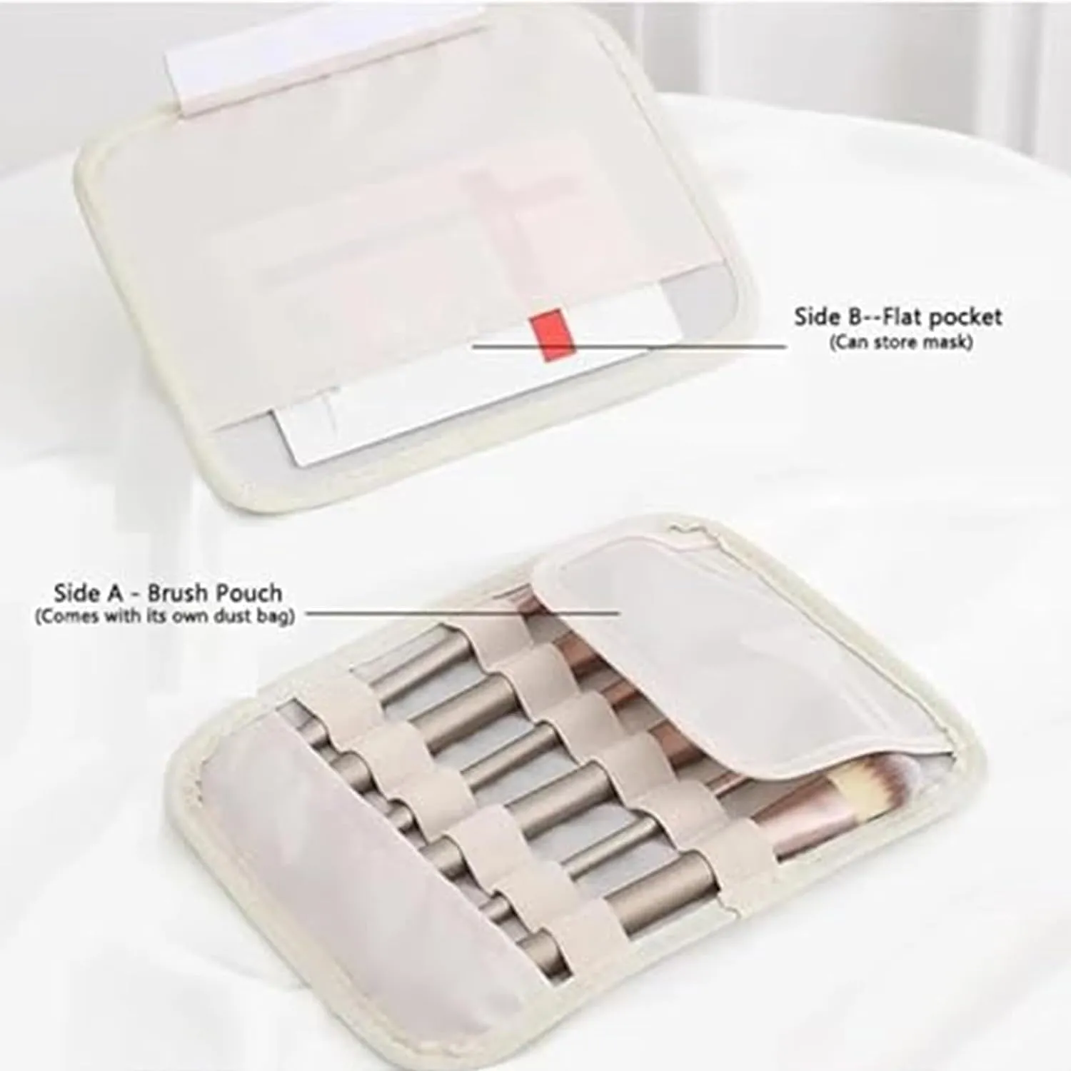 Obviousliy Multi-compartment Toiletry Cosmetics Bag, obviously makeup bags, women's pu leather waterproof, Large Capacity & Portable, Bathroom Travel, implements find dedicated dwellings (White)