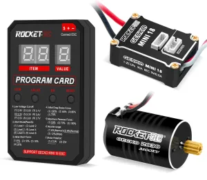 OGRC MINI 2030 1/18 RC Sensored Brushless Racing Motor with 30A ESC LED Program Card Combo for TRX4M 1/18 Scale RC Crawler Upgrade Parts