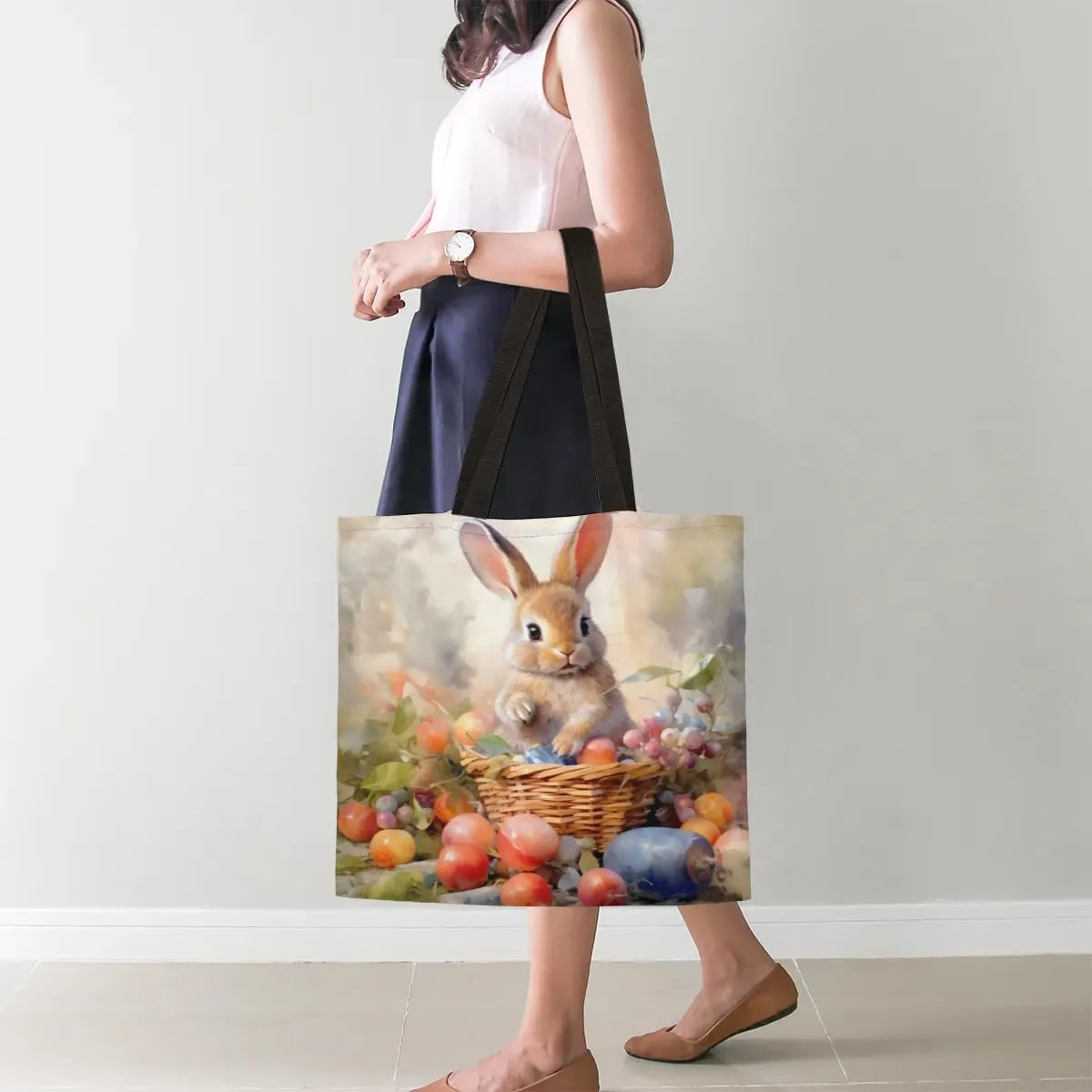 Oil Painting Boat On The Shore Canvas Tote Bag for Women Men Stylish Tote Handbag Shoulder Bag Reusable Grocery Bag