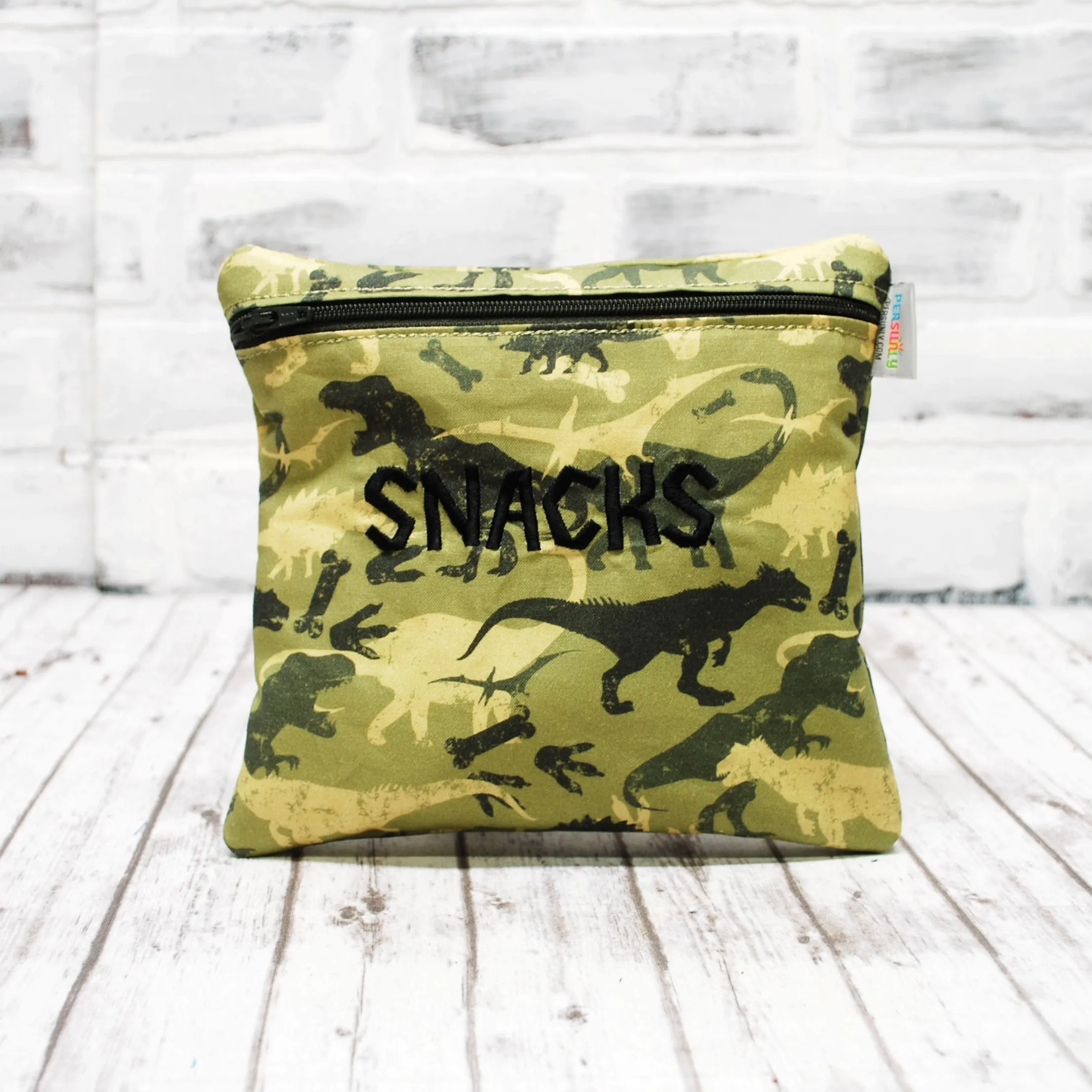 Olive Dinosaur Personalized Reusable Food Bag