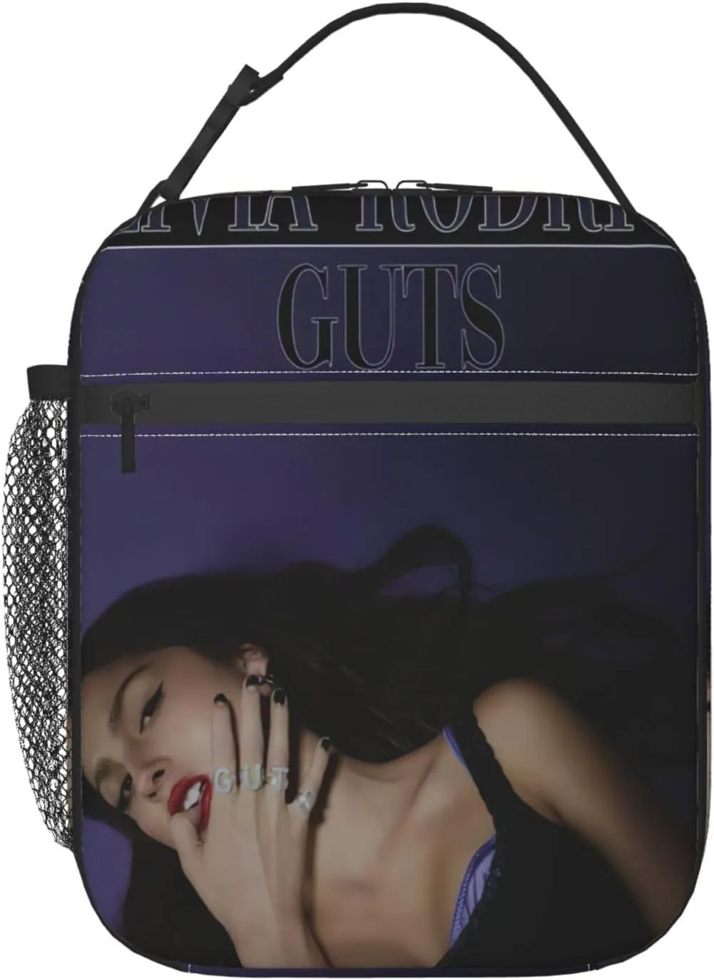 Olivia Songwriter Actress Rodrigo Cute Leakproof Tote Lunch Box Bag Beach Fishing Lunch Bag Insulated for Men
