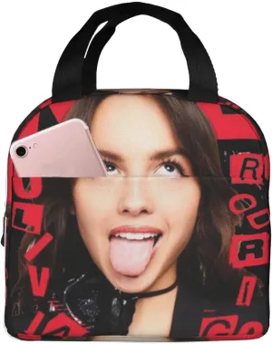 Olivia Songwriter Actress Rodrigo Hiking Leakproof Tote Lunch Box Bag Travel Lunch Bag Insulated for Women