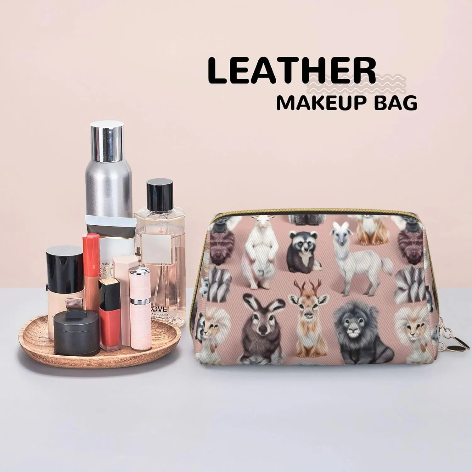Oodles Of Poodles Toiletry Pouch, Travel-Friendly Makeup Organizer For Makeup Brushes, Lipsticks