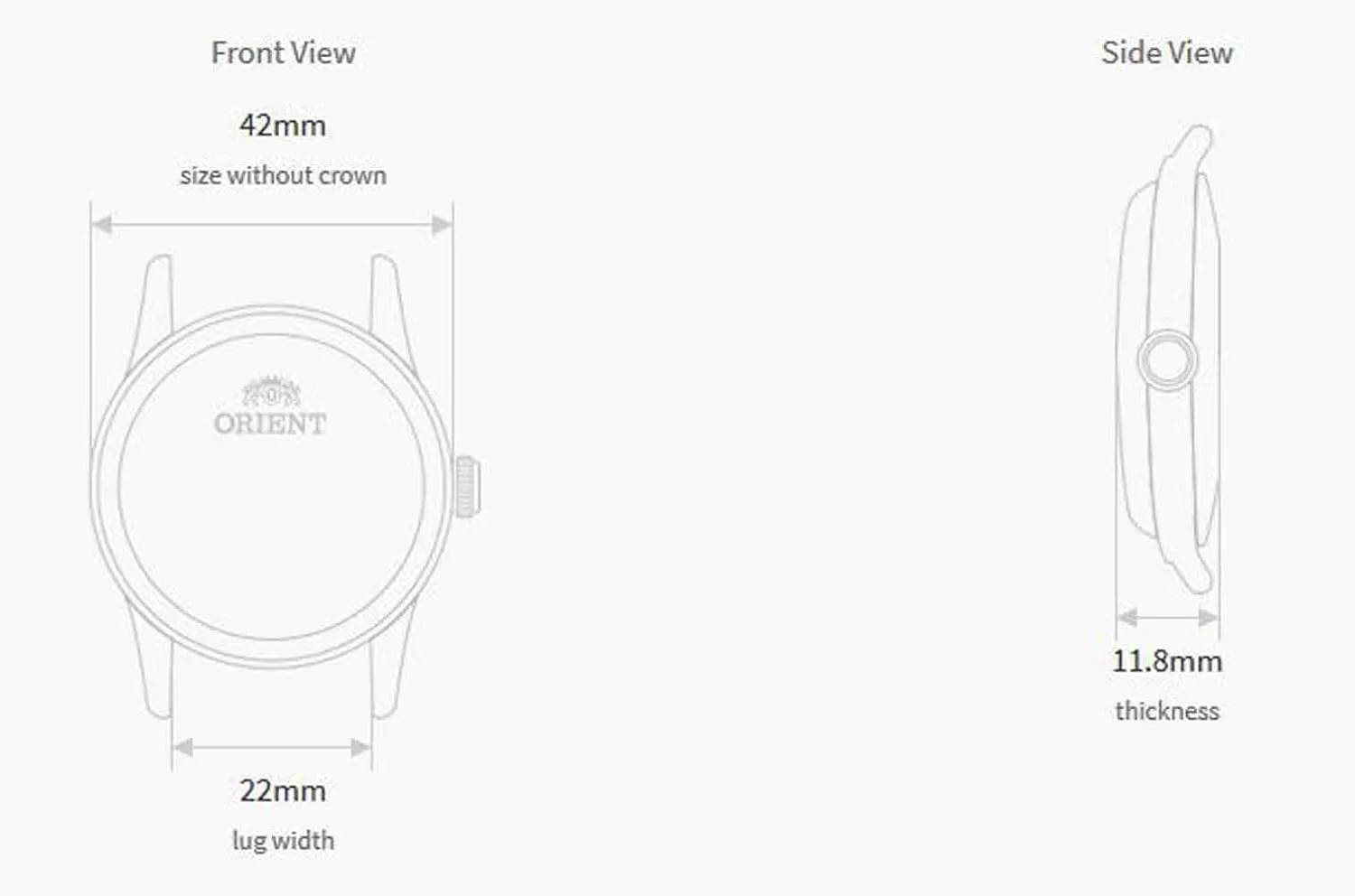 Orient 'Bambino Version 4' Japanese Automatic/Hand Winding Stainless Steel and Leather Dress Watch