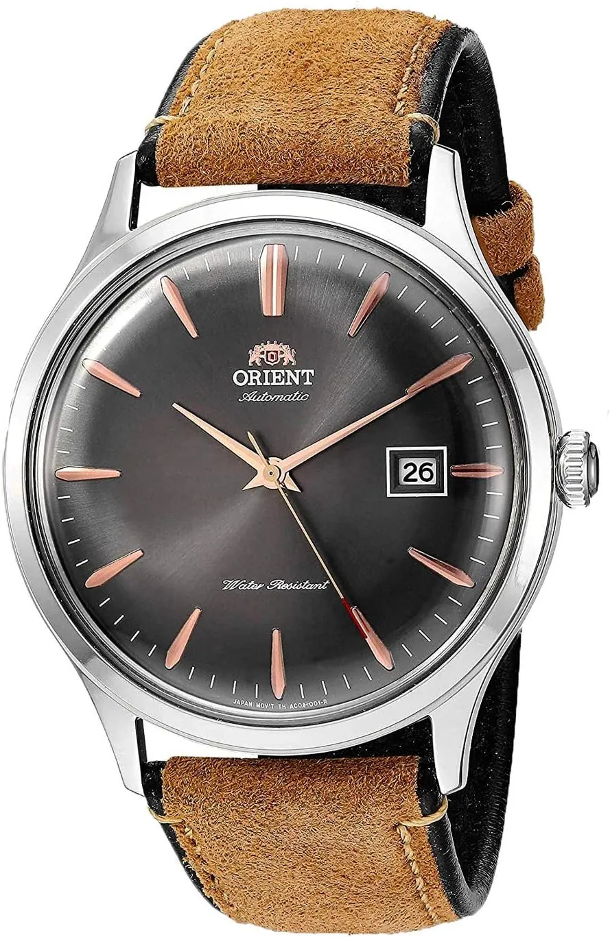 Orient 'Bambino Version 4' Japanese Automatic/Hand Winding Stainless Steel and Leather Dress Watch