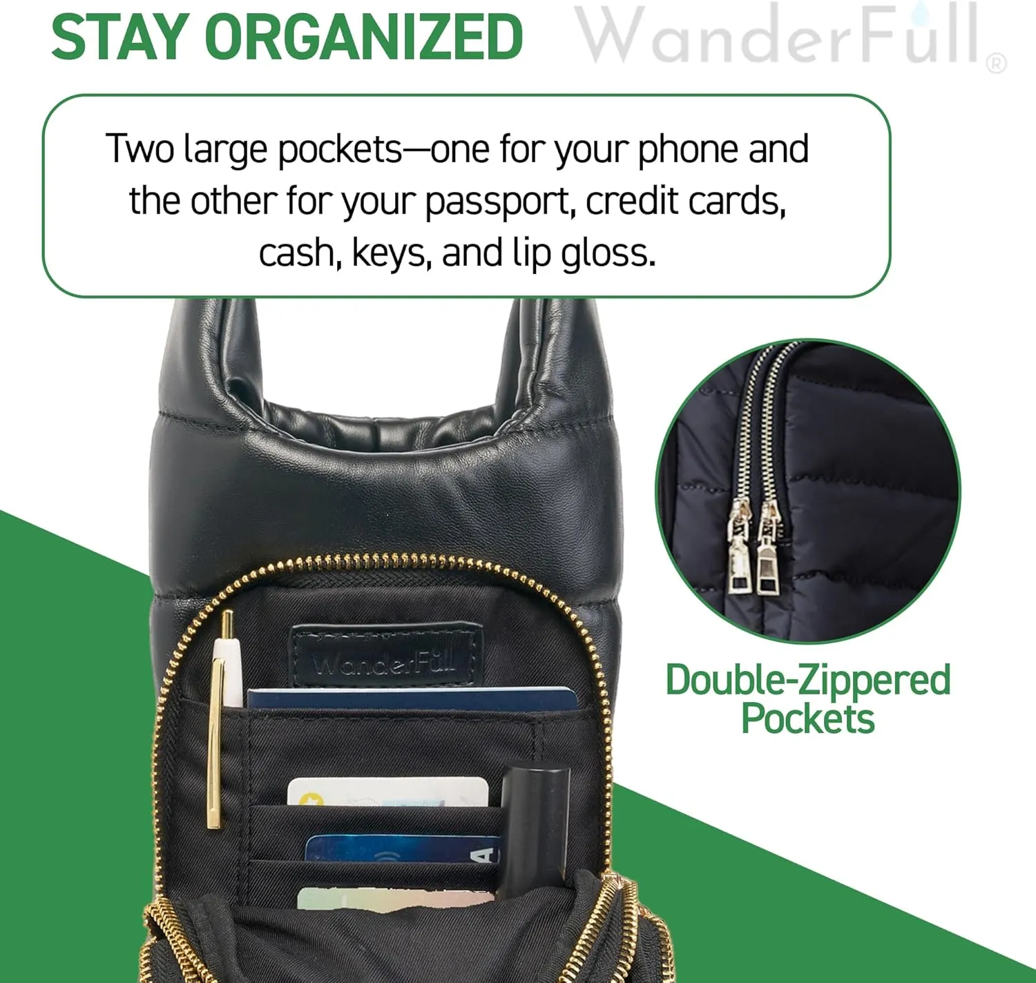 Original HydroBag | Oprah’s Favorite Things 2024 | Vegan Leather Water Bottle Holder w/Strap Bundle