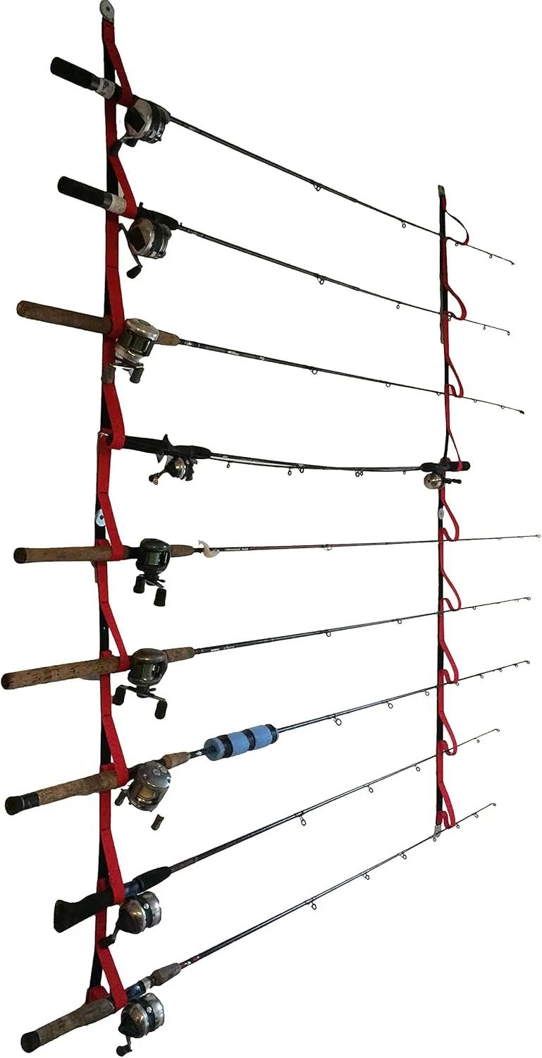 Overhead or Wall Rod Storage System. Two Sizes to Choose From. 4ft Has 6 Rod Positions, 6 Ft Has 9 Rod Positions. (6 ft - 9 rod)