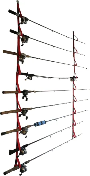 Overhead or Wall Rod Storage System. Two Sizes to Choose From. 4ft Has 6 Rod Positions, 6 Ft Has 9 Rod Positions. (6 ft - 9 rod)