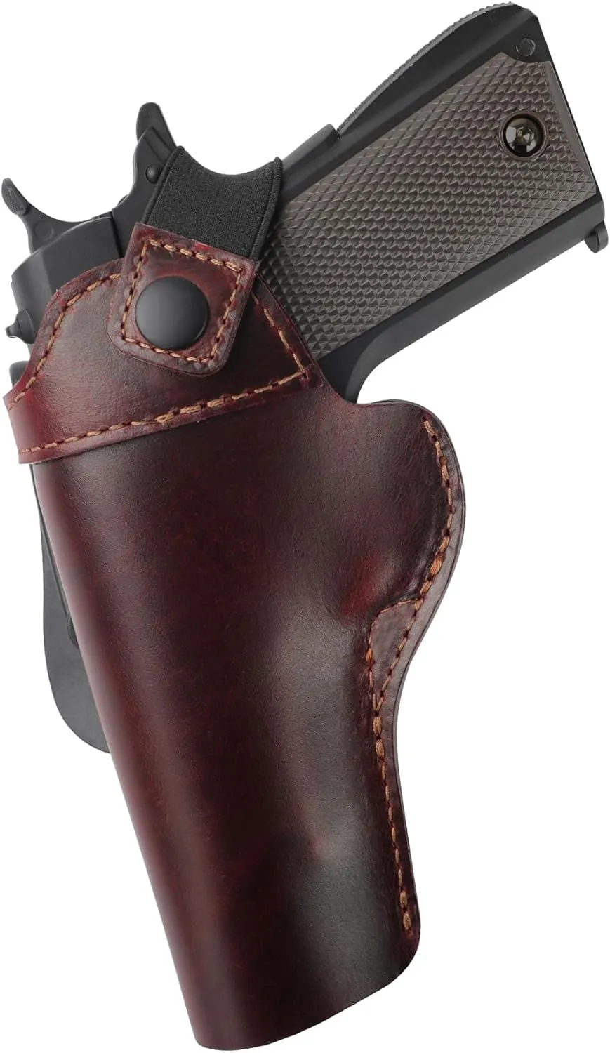 OWB 1911 Leather Holster fit 1911 Style Pistols - Colt 1911, Kimber 1911, Springfield 1911, Taurus PT1911, S&W 1911, Remington 1911, Sig 1911, Rock Island 1911(Fit 4" and 5" Barrel 1911)