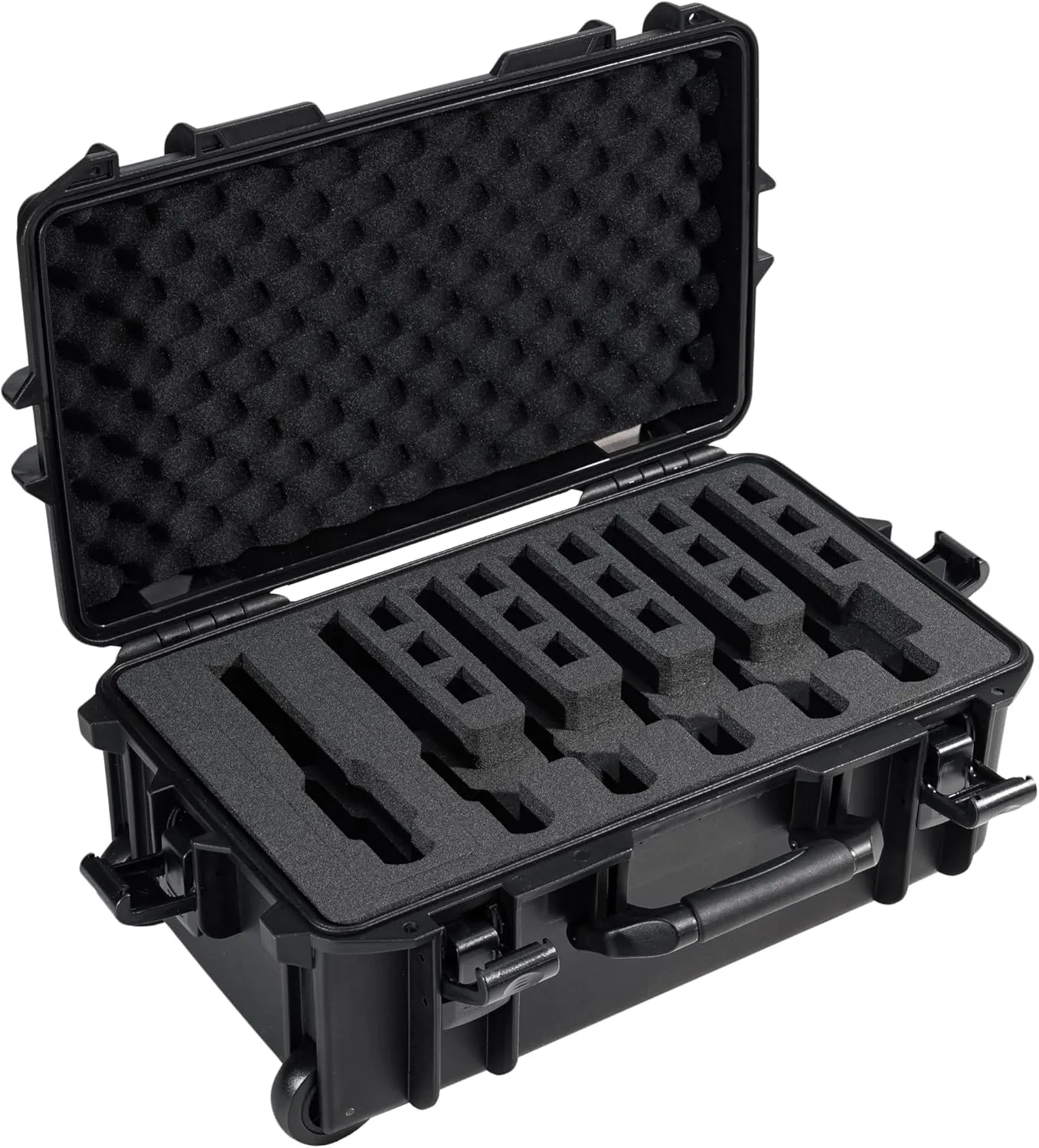 P3000 Hard Pistol Case – Fits 6 Pistols & 15 Mags | Waterproof, Crushproof, Lockable Gun Safe for Travel & Range | Adapts to TSA-Approved Locks