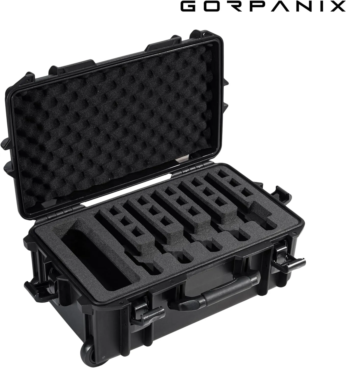 P3000 Hard Pistol Case – Fits 6 Pistols & 15 Mags | Waterproof, Crushproof, Lockable Gun Safe for Travel & Range | Adapts to TSA-Approved Locks