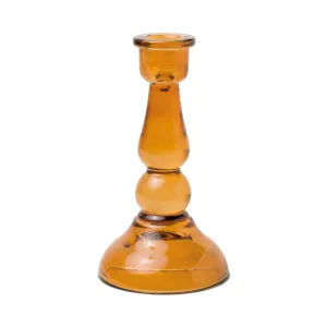 Paddywax - Tall Glass Taper Holder - Amber