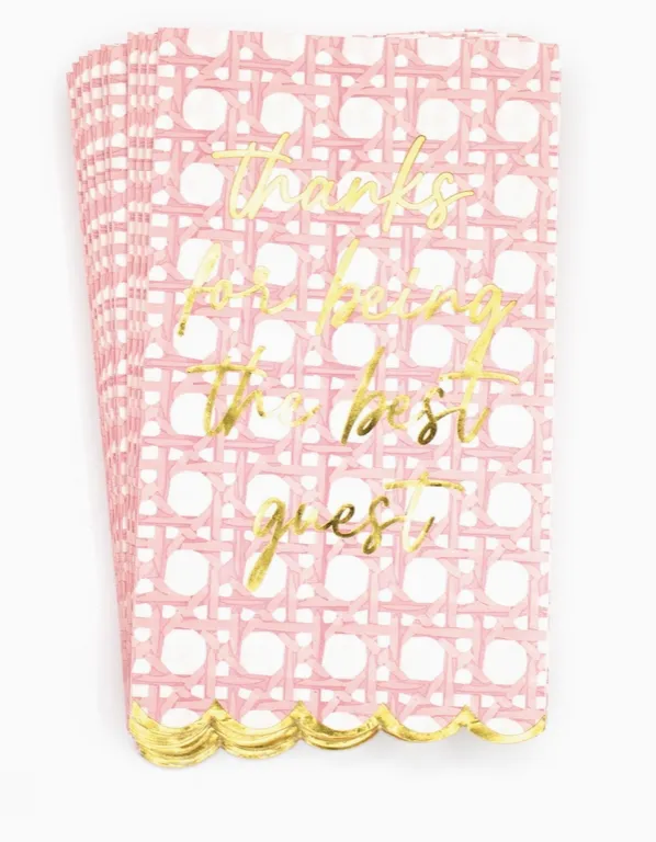 Paper Guest Towels - Pink Cane