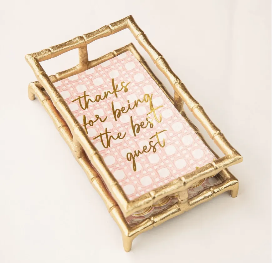 Paper Guest Towels - Pink Cane