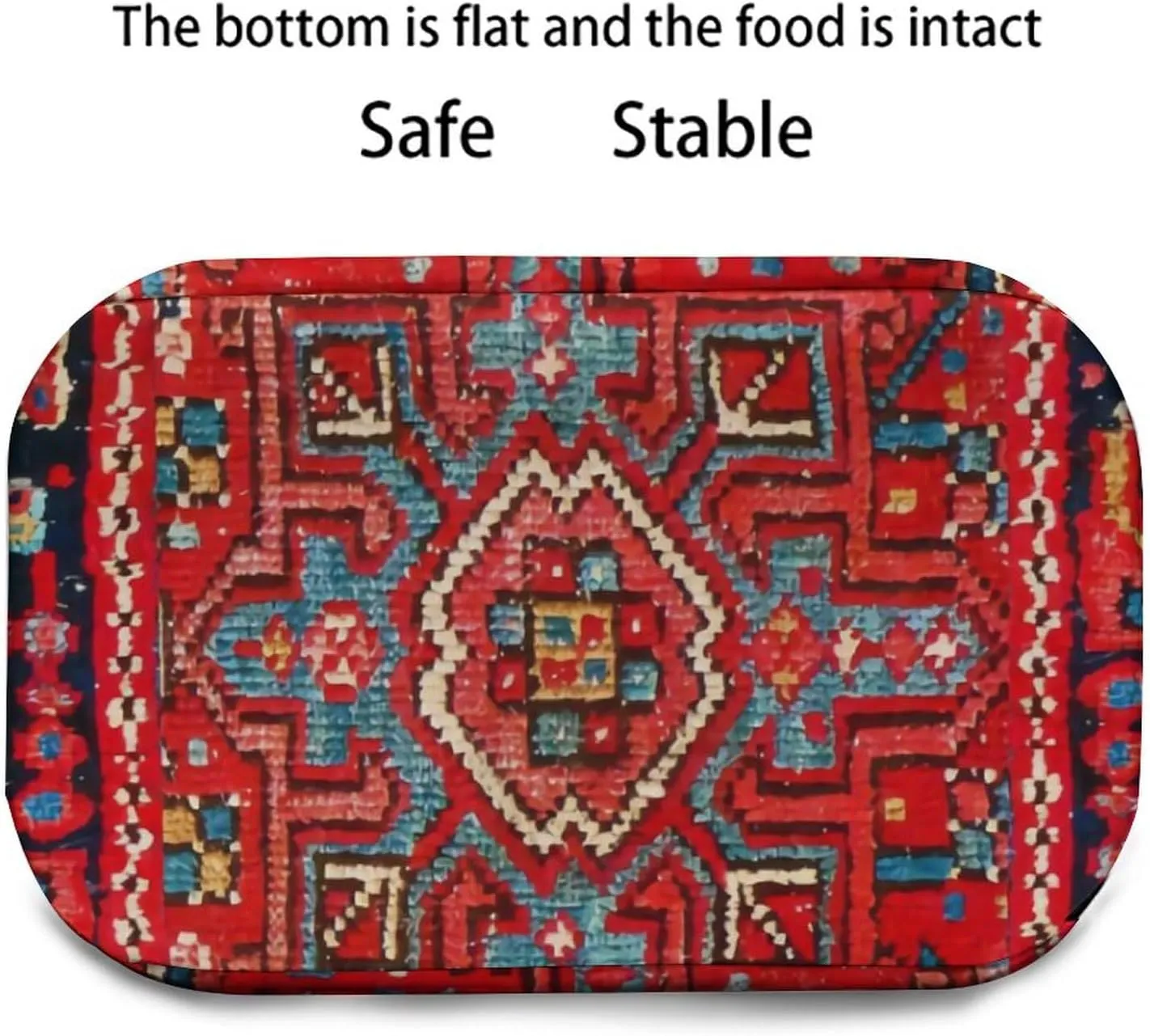 Persian Rug Design Reusable Large Capacity Insulated Crossbody Lunch Bag