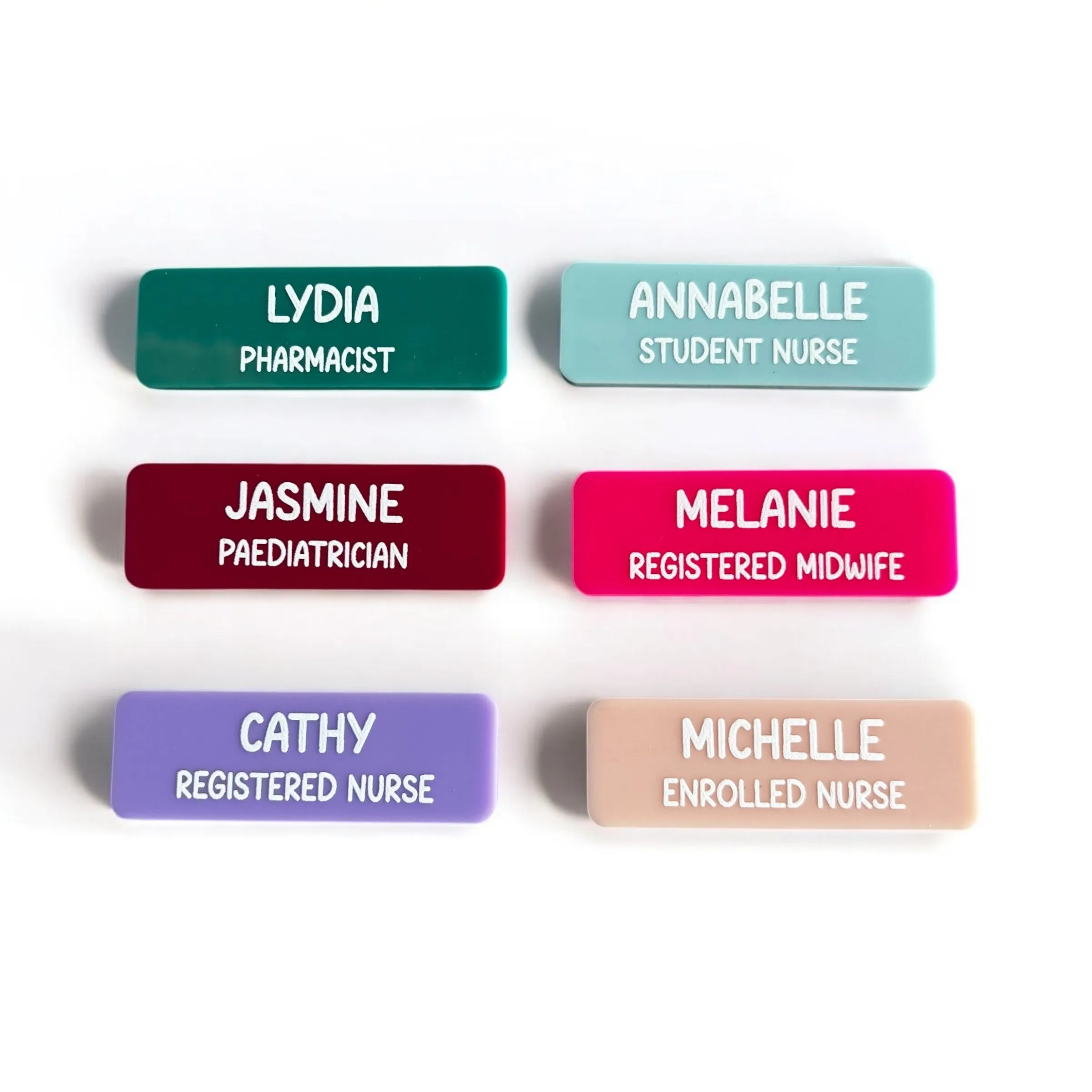 Personalised Coloured Name Badges Printed