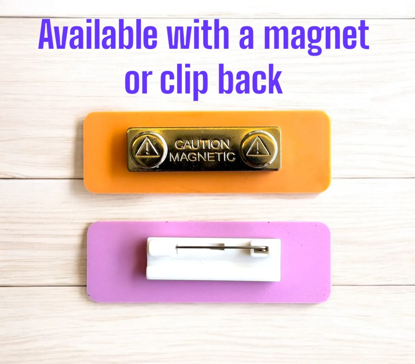 Personalised Coloured Name Badges Printed