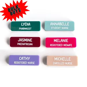Personalised Coloured Name Badges Printed