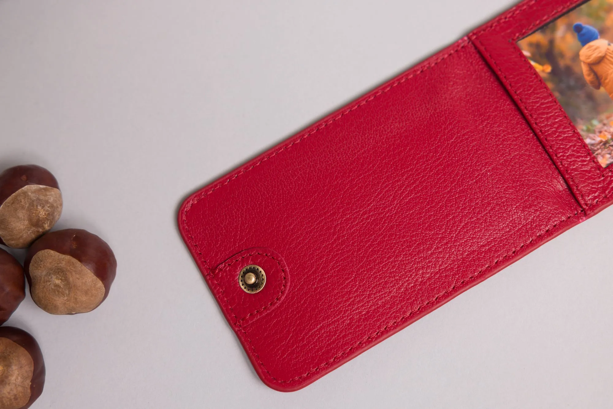Personalised Engraved Red Leather Luggage Tag