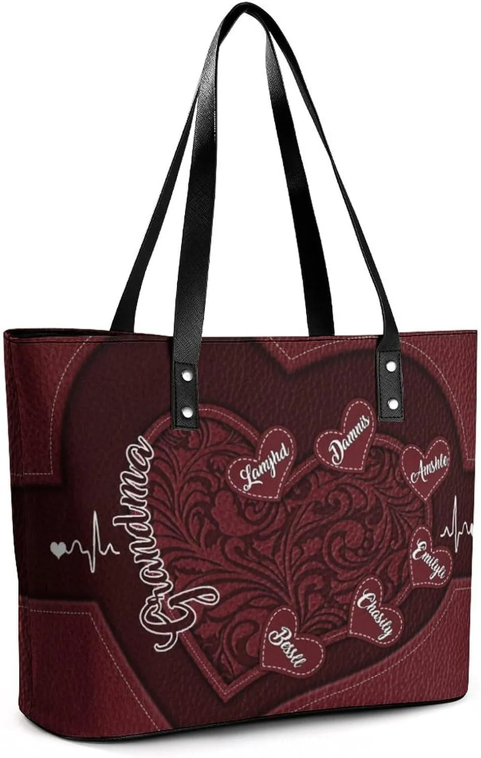 Personalized Grandma's Little Sweethearts Single Shoulder Bag Custom 1-15 Name Loving Gift For Grandma Mom Xmas