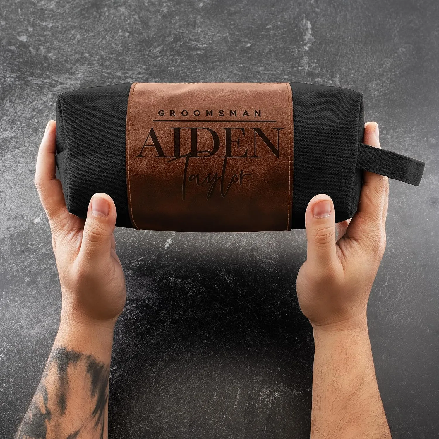 Personalized Groomsmen Gifts, Custom Men Toiletry Bags - Groomsman Gifts for Wedding