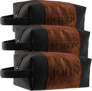 Personalized Groomsmen Gifts, Custom Men Toiletry Bags - Groomsman Gifts for Wedding