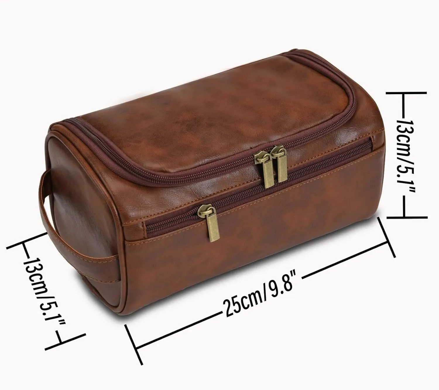 Personalized Large Toiletry Bag for Men,Premium Quality Durable and Stylish Travel Organizer for Travel, Grooming and Personal Care,Waterproof Leather Dopp Kit Gifts for Men