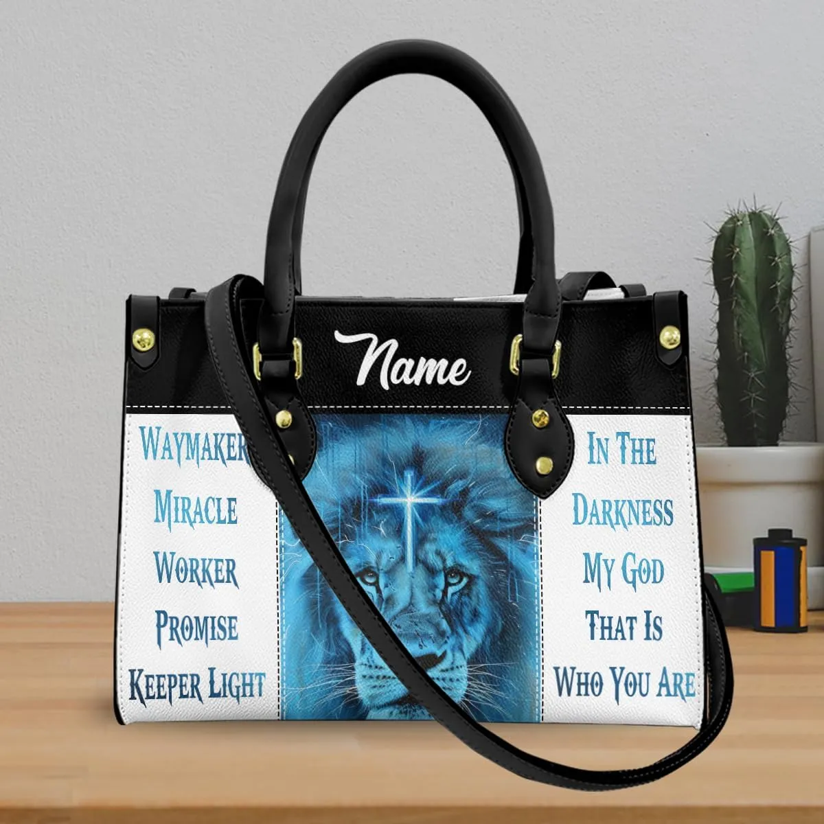 Personalized Leather Handbag for Women, Custom Name Bag, Mother's Day, Birthday, Christmas Gifts, Christian Faith Bags