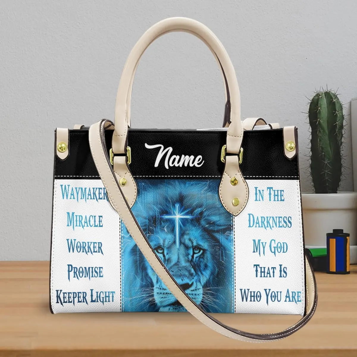 Personalized Leather Handbag for Women, Custom Name Bag, Mother's Day, Birthday, Christmas Gifts, Christian Faith Bags