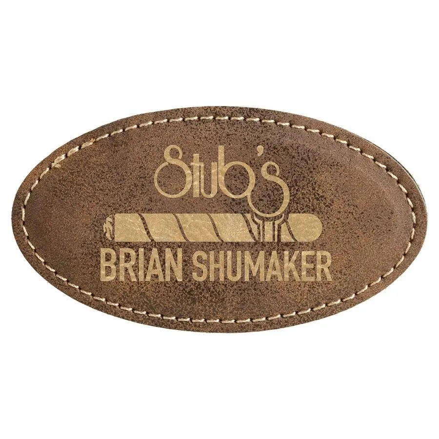 Personalized Magnetic Name Badges in Leatherette Colors