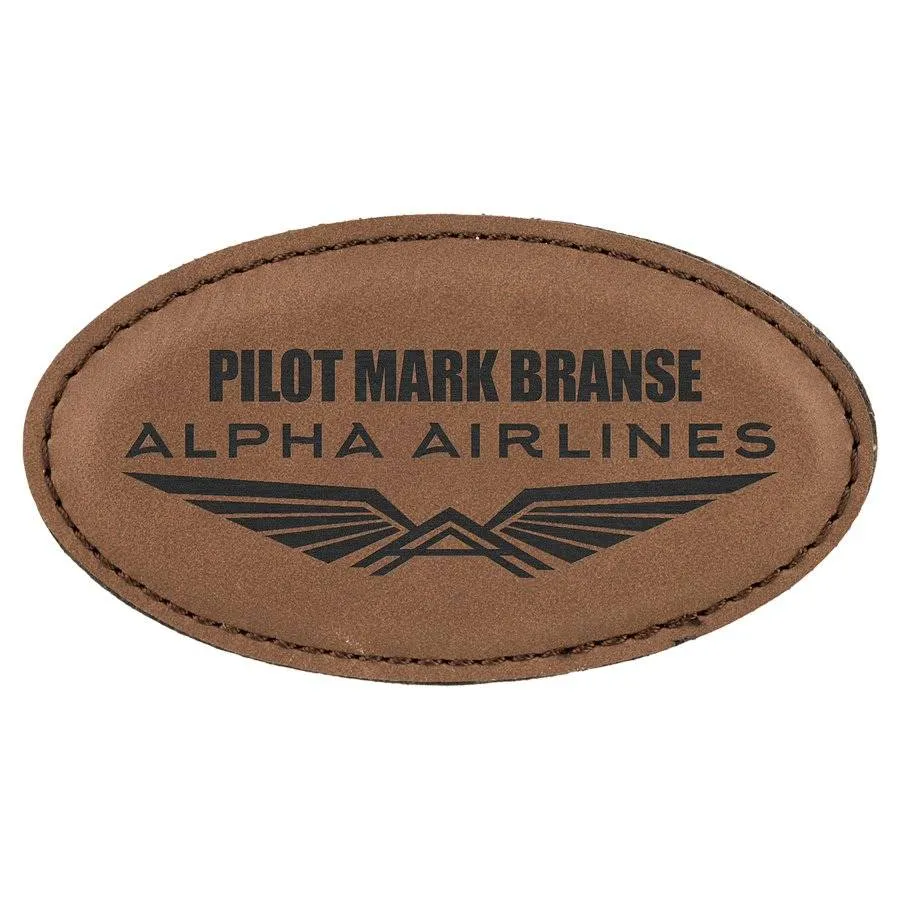 Personalized Magnetic Name Badges in Leatherette Colors