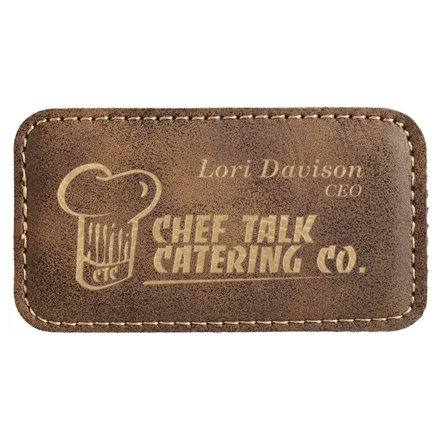 Personalized Magnetic Name Badges in Leatherette Colors