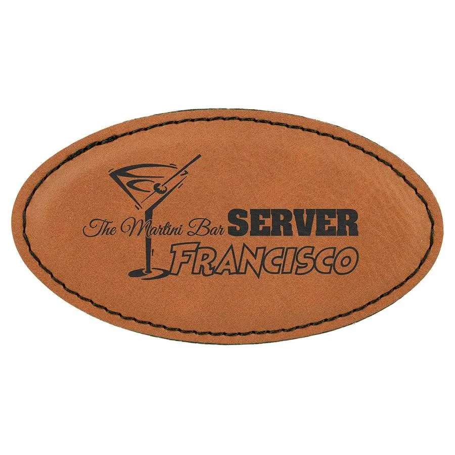 Personalized Magnetic Name Badges in Leatherette Colors
