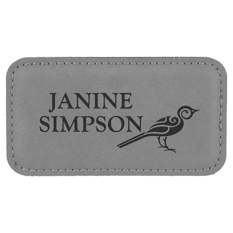 Personalized Magnetic Name Badges in Leatherette Colors