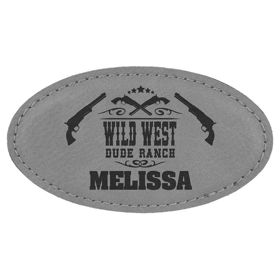 Personalized Magnetic Name Badges in Leatherette Colors