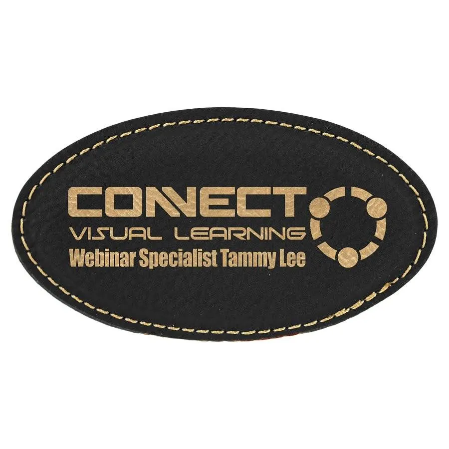 Personalized Magnetic Name Badges in Leatherette Colors