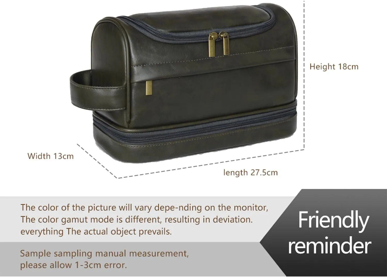 Personalized Toiletry Bag for Men and Women Leather Toiletry Organizer Shaving Dopp Kit Travel Bathroom Bag Cosmetic Pouch
