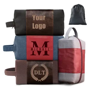 Personalized Toiletry Bag for Men Handcrafted, Custom Leather Dopp Kit for Men, Personalized Gifts for Men, Father, Husband, Boyfriend, Groomsmen, Best Man Gifts, Shaving Bag Cosmetic Bag